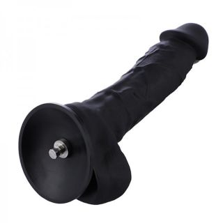 8.7 Flexible Black Dildo Machine Dong