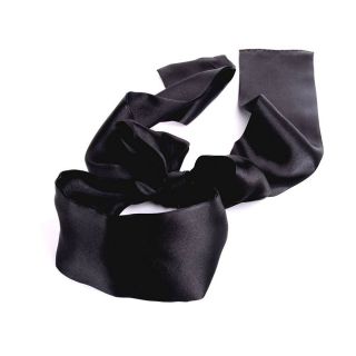 Black Silky Blind-Fold Scarf 141031 satin