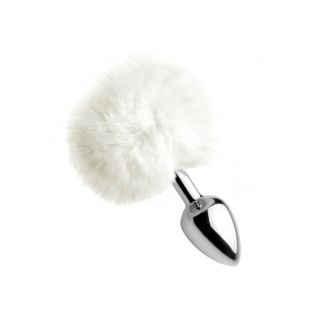 Faux Bunny Tail White