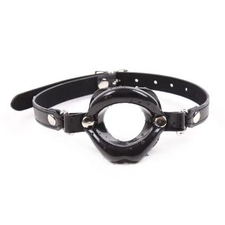 Lips Open Mouth Gag Black