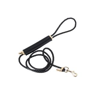 Adjustable Faux Leather Lead with Gold Hardware
