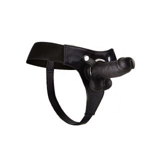 8” Realistic Black Strap-On