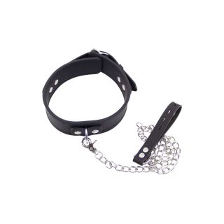 Black Silicone Collar and Lead Set