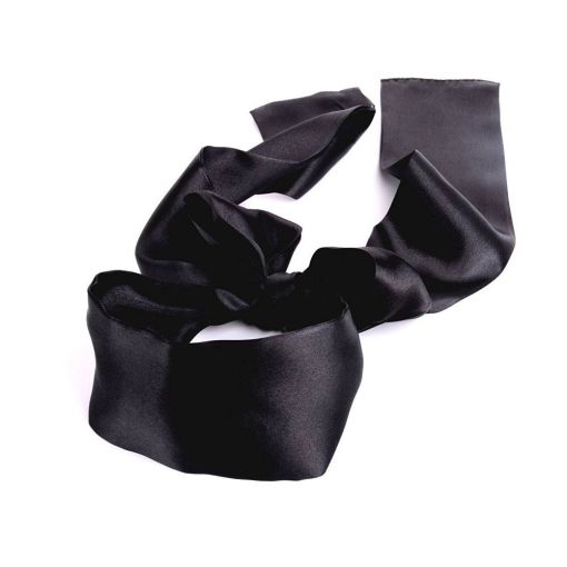 Black Silky Blind-Fold Scarf 141031 satin