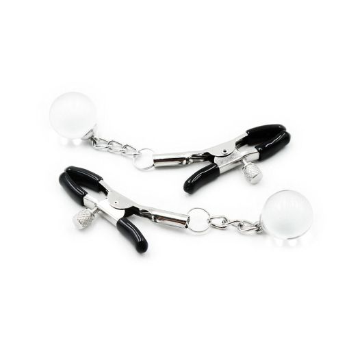Glass Ball Metal Nipple Clamps