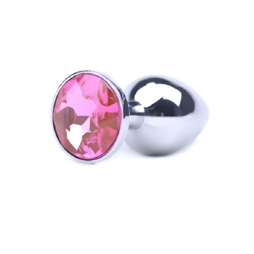 Pink Medium Metallic Anal Plug