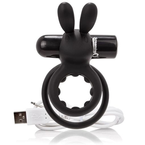 Rechargeable Ohare Rabbit Vibe Cock Ring Black