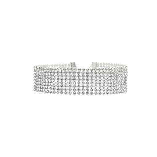 Wide Diamante Choker