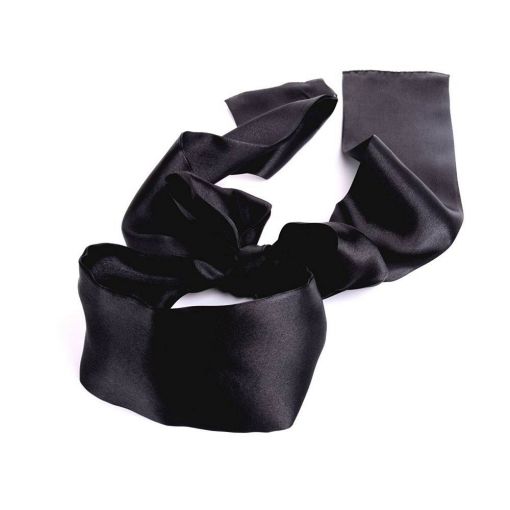 Black Silky Blind-Fold Scarf 141031 satin