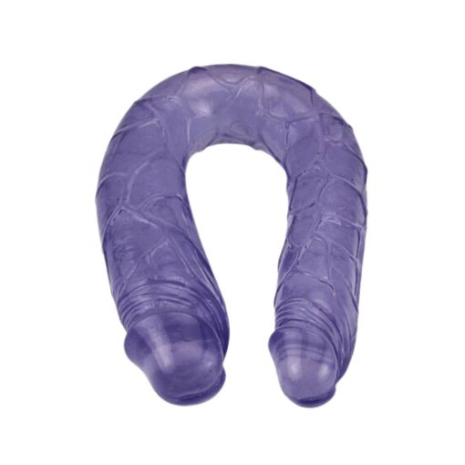 Being Fetish Crystal Jelly 15" Double Dong - Purple