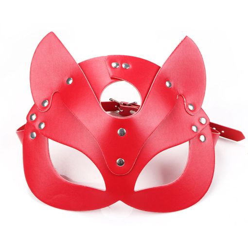 PU Kitty Mask Red