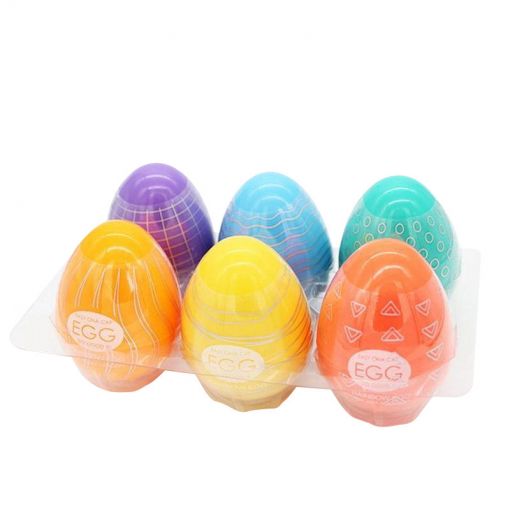Silicone Rainbow Egg Masturbator for Men - Assorted