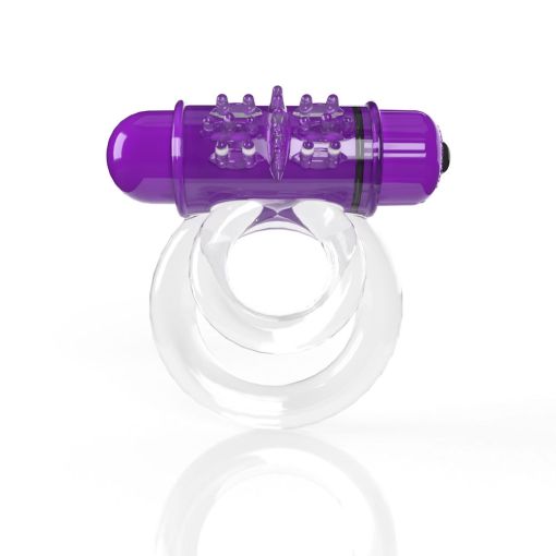 Screaming O 4B DoubleO 6 Vibrating Cock Ring - Grape