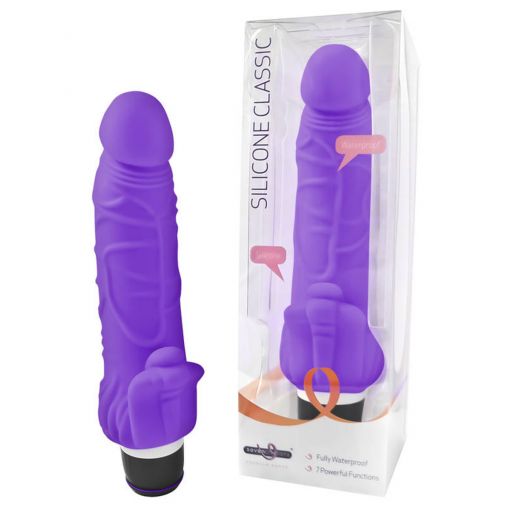 Silicone Classic with Clit Stim Purple