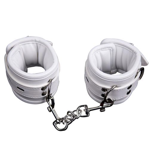 Faux Leather White Handcuffs