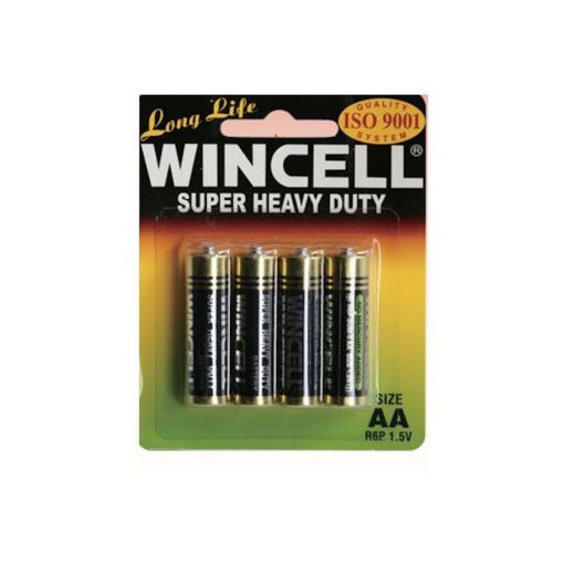 Long Life Wincell Super Heavy Duty Non Alkaline AA 4 Pack Batteries 